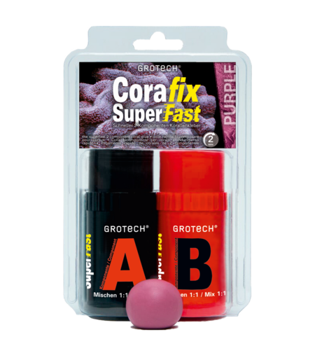 קוראפיקס דבק אפוקסי בגוון קרולינה לאלמוגים וסלעים גרוטק  - GROTECH CoraFix SuperFast Epoxy Glue Purple Color