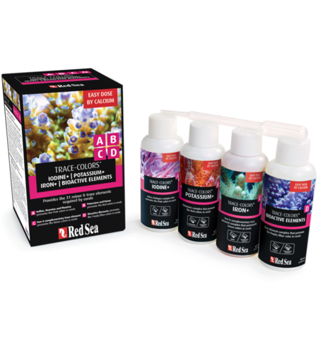 תוספי טרייס קולורס ABCD רד סי 4*100 מ”ל - RED SEA TRACE COLORS Trace Elements supplements