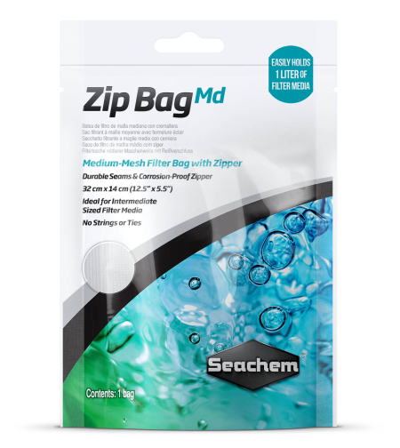 שקית למדיה/פחם/סופחים זיפ בג סיכם 1 ליטר - Seachem Zip bag For Media 1L