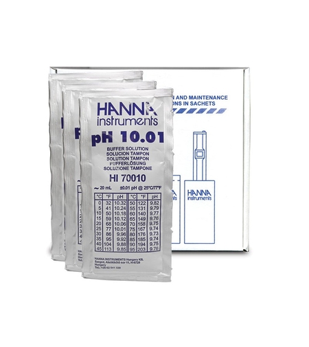 נוזל כיול PH 10.01 האנה HI70010P לכיול מכשירי מדידה בשקית 20 מ