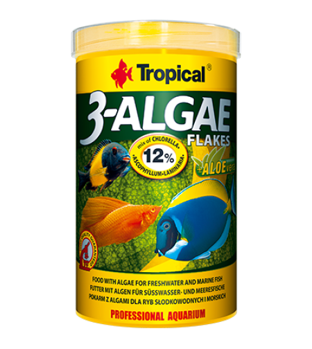 טרופיקל מזון דפים 3 אצות 1000 מ”ל - Tropical 3 Algae Flakes