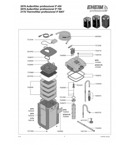 אהיים פילטר חיצוני פרו EHEIM professionel 5e 350 - 5e 350