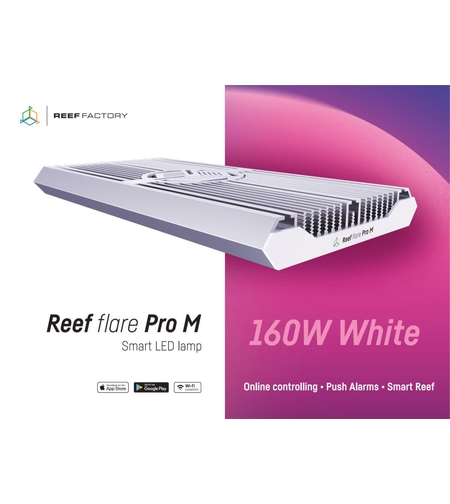 תאורת לד ריף פלייר פרו 160W צבע לבן - REEF FACTORY Reef flare Pro M White