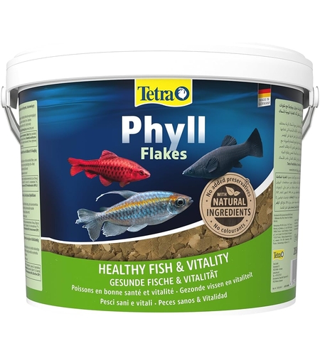 טטרה פייל מזון דפים 10 ליטר - Tetra Phyll Flakes 10L