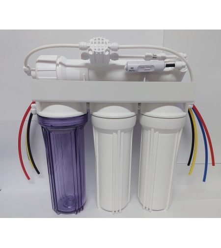 מערכת אוסמוזה הפוכה 4 שלבים כולל סננים אמריקאיים (+בית סנן ראשון שקוף) - Reverse Osmosis 4 stage System