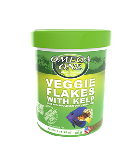 ווגי פלייקס קלפ דפים אומגה וואן 62 גרם - Omega One Veggie Flakes with Kelp 62G