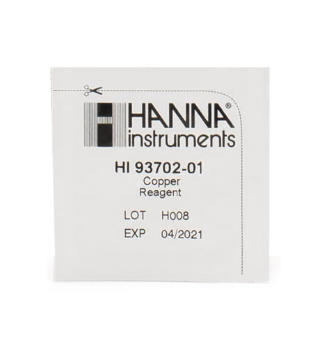 ריאגנטים להאנה צ'קר HI702 מכשיר בדיקת רמת קופר Cu נחושת טווח גבוה - Hanna Checker Cu Copper HR HI708 Reagents