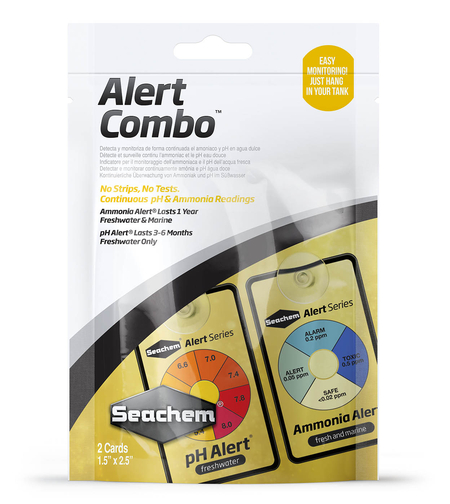 בדיקות נצמדות לרמת חומציות pH ואמוניה קומבו אלרט סיכם - Seachem pH + Ammonia Combo Alert