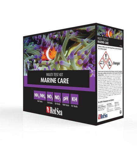 ערכת חמש בדיקות מים רד סי למים מלוחים - RED SEA MARINE CARE TEST KIT
