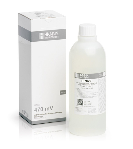 תמיסת נוזל בדיקה 470mV@25°C לאלקטרודות ORP האנה - Hanna 470 mV @ 25°C ORP Test Solution (500 mL)