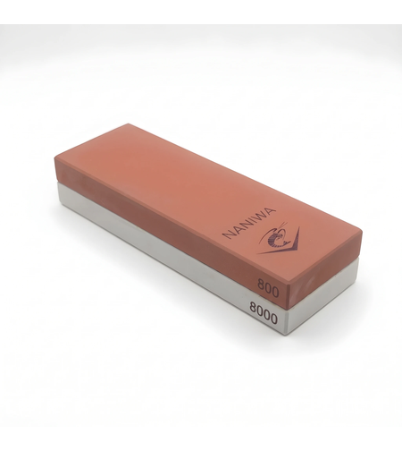 אבן מים דו-צדדית NANIWA BASIC 800/8000 | אבן השחזה יפנית מקורית לסכינים וכלים