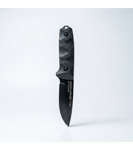 סכין בושקראפט מושחרת אלחלד - BROSH KNIVES VT410