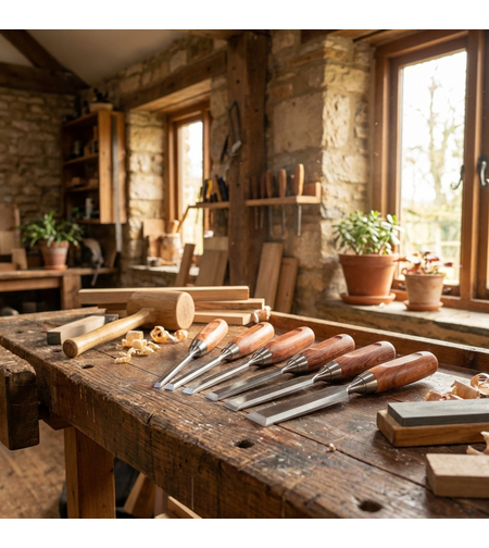 סט 6 מפסלות ארוכות באריזת עץ לובאן - LUBAN