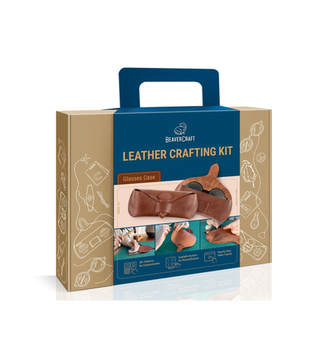 ערכת יצירה בעור, נרתיק למשקפי שמש-  BEAVERCRAFT DIY LEATHER CASE