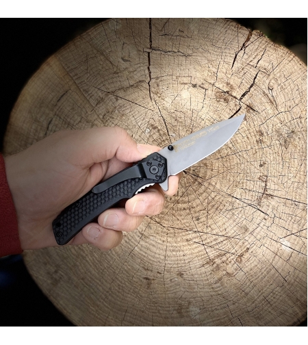 סכין מתקפלת מושחרת - BROSH KNIVES VT402