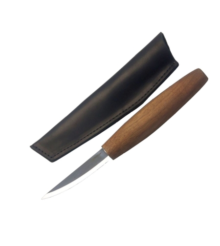 סכין גילוף ארוכה עם ידית אגוז BEAVERCRAFT C4X