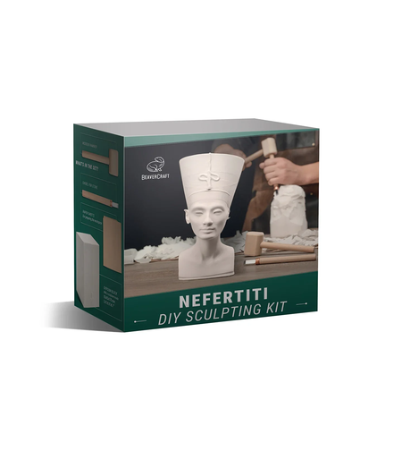 ערכת פיסול באבן ( גבס) למתחילים - פרעה ( נפרטיטי) BEAVERCRAFT