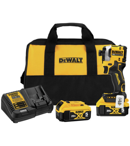 מברגה אימפקט דיוולט 18V + שתי סוללות DCF850P2 - Dewalt 5.0AH