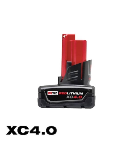 סוללה 4AH 12V אמפר מילווקי M12B4 / 48-11-2440 - milwaukee