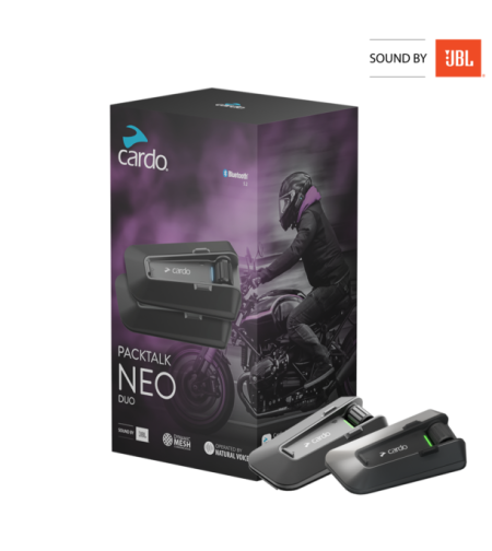 זוג דיבוריות בלוטוס לקסדה Cardo Packtalk NEO DOU