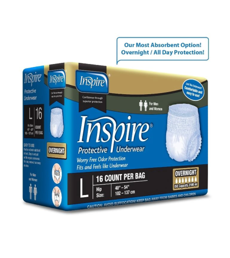 INSPIRE   תחתון סופג מידה L                                   כמות: 16 יחידות