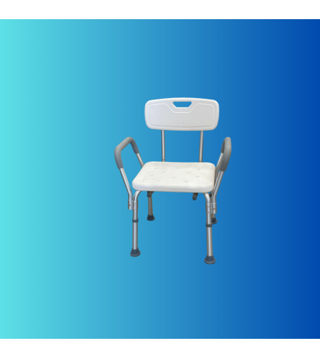 כסא רחצה טלסקופי עם ידיות