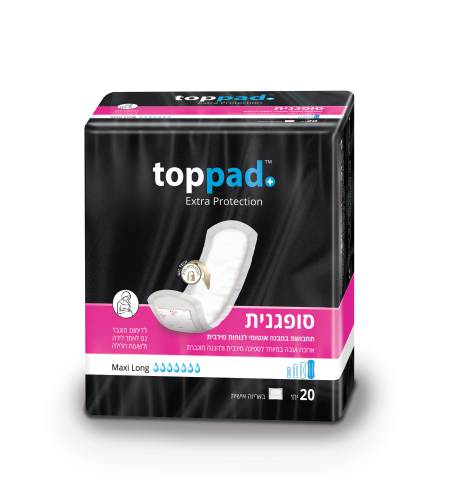 TOPPAD סופגנית מקסי לונג 20 יחידות