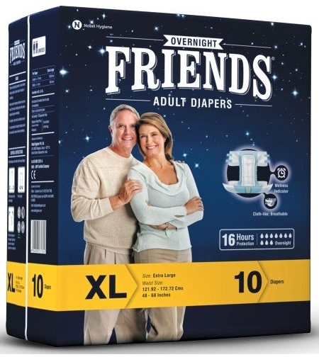 חיתול FRIENDS מידה XL כמות 10 יחידות