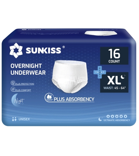 תחתון סופג SUNKISS מידה XL  כמות - 16 יחידות