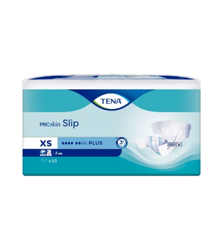 TENA- חיתול סליפ פלוס מידה XS  כמות 30 יחידות
