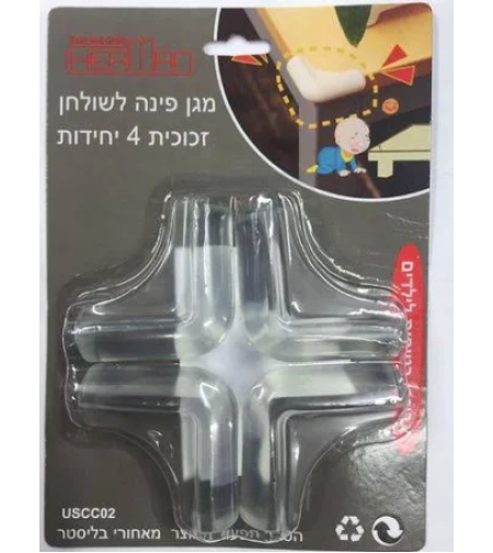 מגן פינה לשולחן זכוכית 4 יחידות