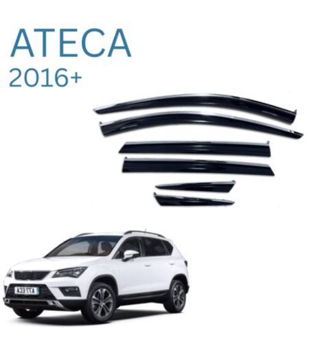 מגני רוח הדבקה Falcon 6 חלקים עבור סיאט אטקה 2016 ומעלה עם פס ניקל