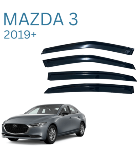 מגני רוח בהדבקה מבית Falcon עבור מאזדה 3 סדאן 2019+