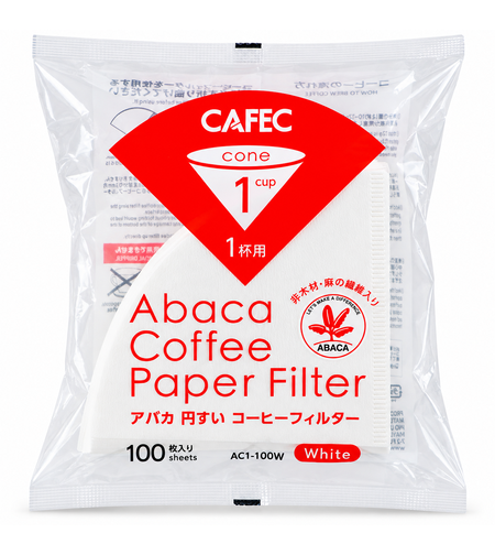100 יחידות פילטר נייר Abaca Cafec עד 1-2 כוסות