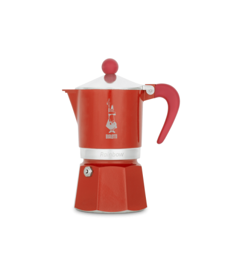 ביאלטי מקינטה מוקה סדרת ריינבו צבע אדום 3 כוסות