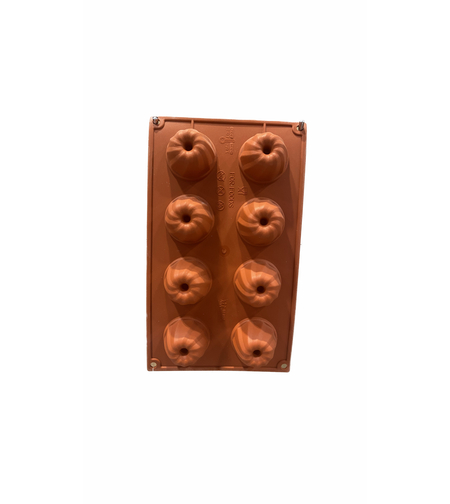 תבנית סיליקון - בריוש 8 שקעים