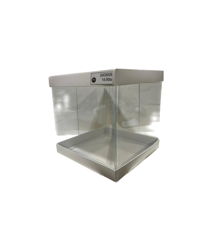קופסה דפנות שקופות במידות 26*26*26