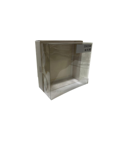 קופסה מכסה שקוף במידות 8*15*15