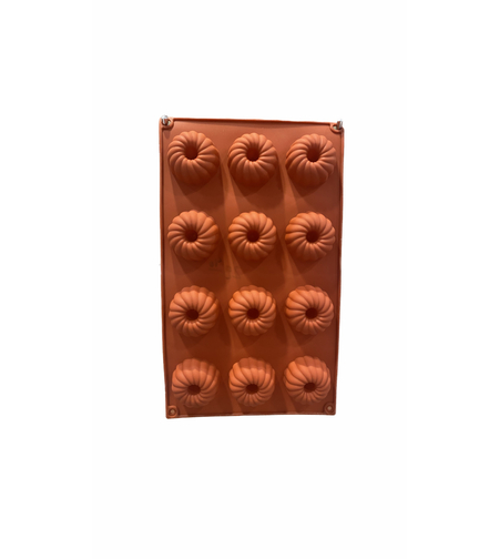 תבנית סיליקון - בריוש 12 שקעים