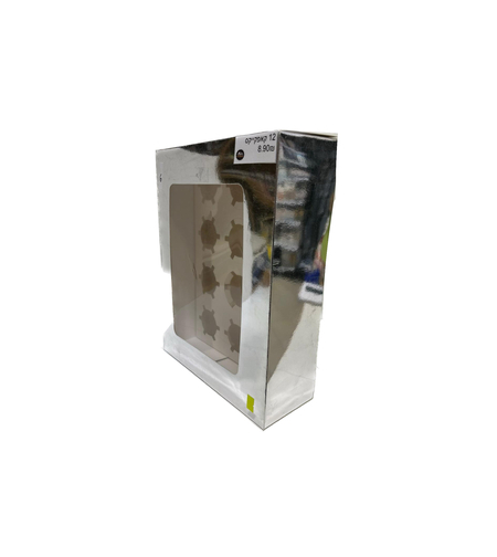 קופסה מכסה שקוף - 12 קאפקייקס