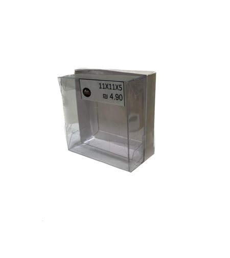 קופסה מכסה שקוף במידות 5*11*11