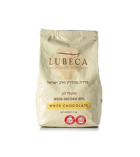שוקולד לובקה לבן 29% מהדרין | 1 ק”ג