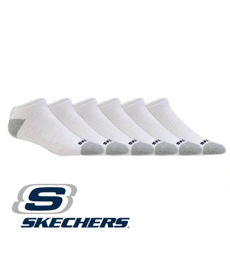 שישיית גרביים סקצ'רס גברים (41-46) לבן אפור