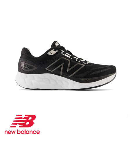 NEW BALANCE 680 WIDE ניו באלאנס נשים רחב שחור לבן