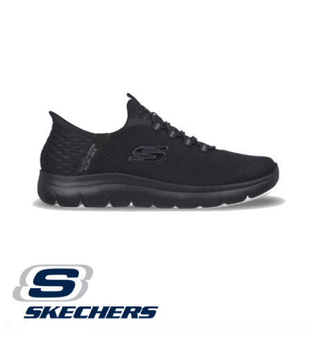 SKECHERS Summits SLIP-IN WIDE סקצ'רס גברים סליפ-אין רחב שחור