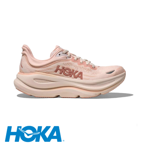 HOKA BONDI 9 WIDE הוקה נשים ורוד בהיר