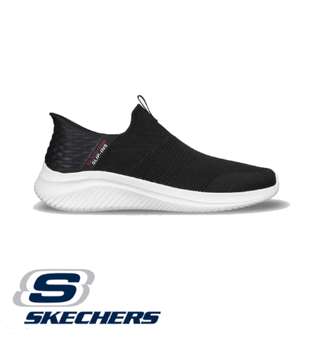 SKECHERS Ultra Flex 3.0 Slip in סקצ'רס סליפ אין גברים שחור לבן