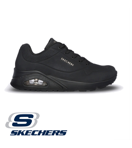 SKECHERS UNO סקצ'רס נשים שחור רחב