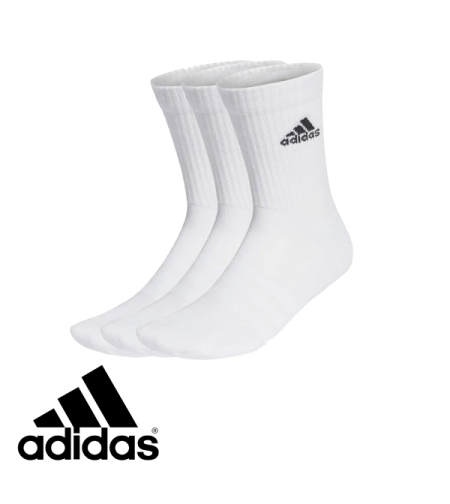 שלישיית גרבי אדידס - לבן גבוה