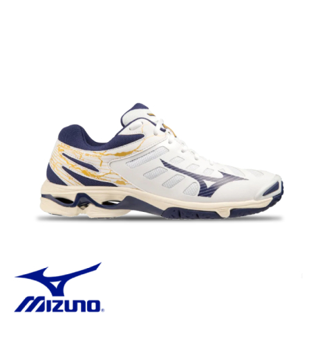 MIZUNO WAVE VOLTAGE מיזונו כדורעף גברים לבן נייבי צהוב